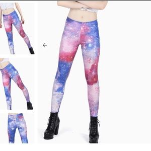 Blackmilk GALAXY ANGEL ICED VELVET LEGGINGS sz S